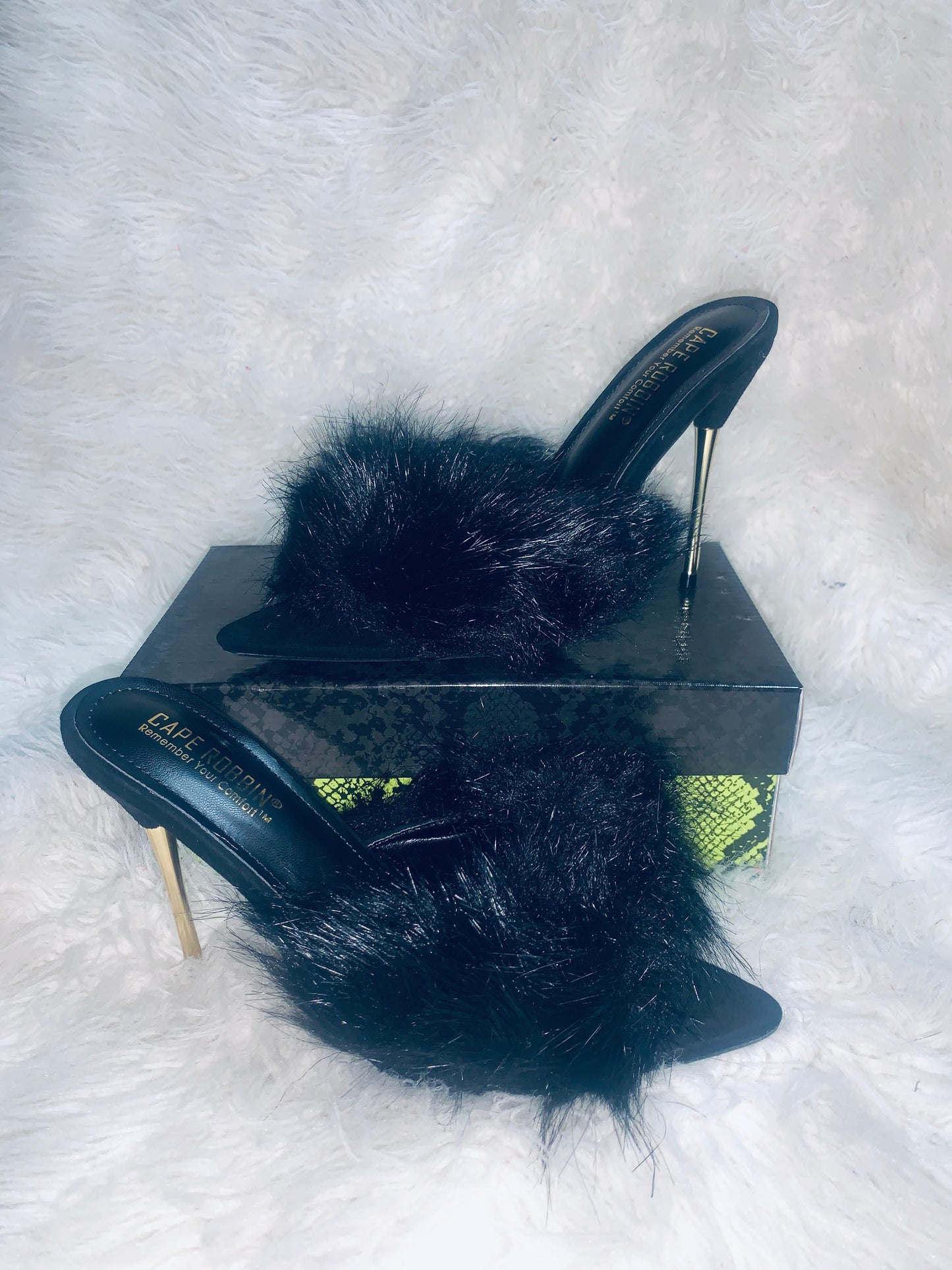 Fur Heel Slippers