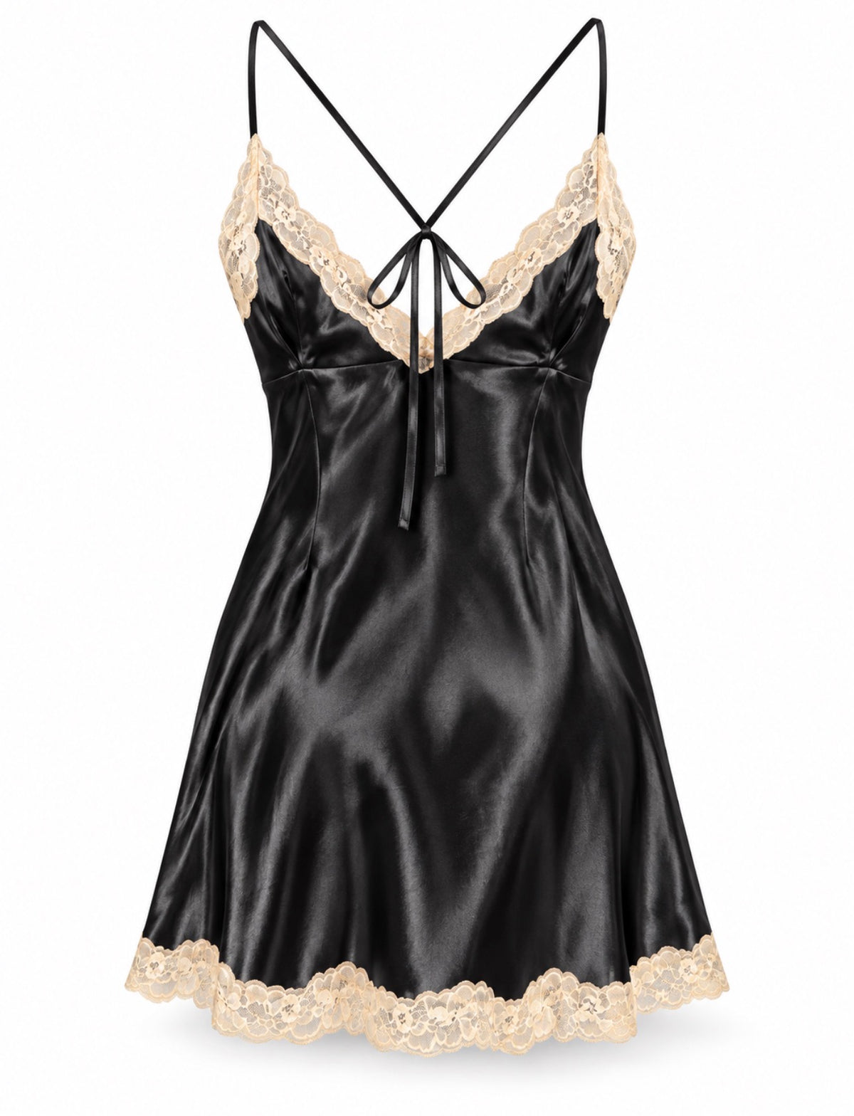 The Lace Affair Satin Chemise