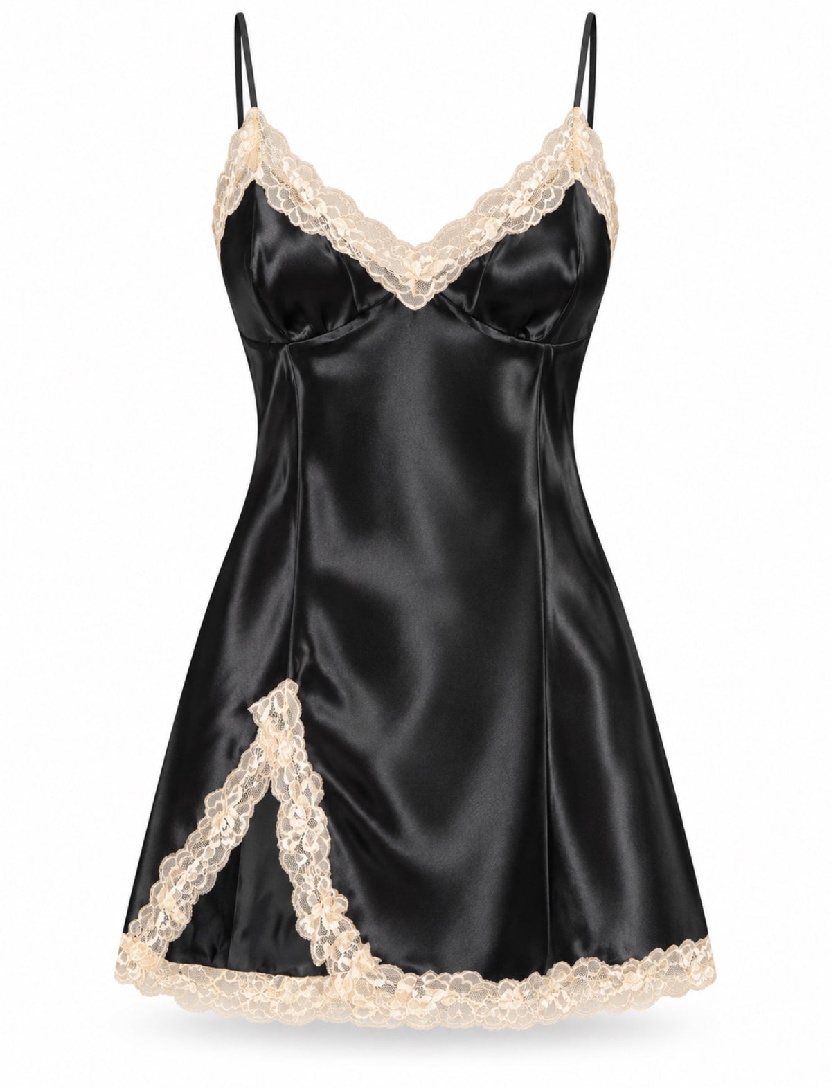 The Lace Affair Satin Chemise