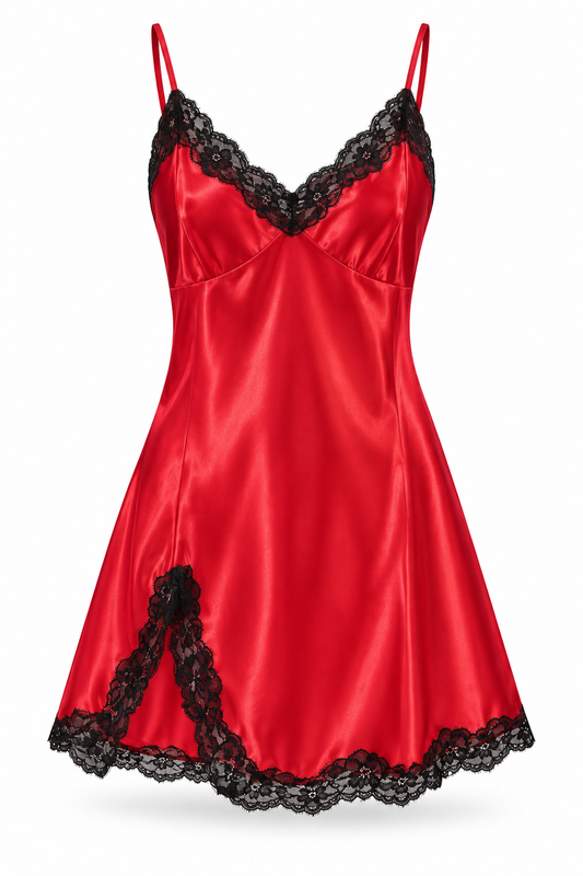The Lace Affair Satin Chemise