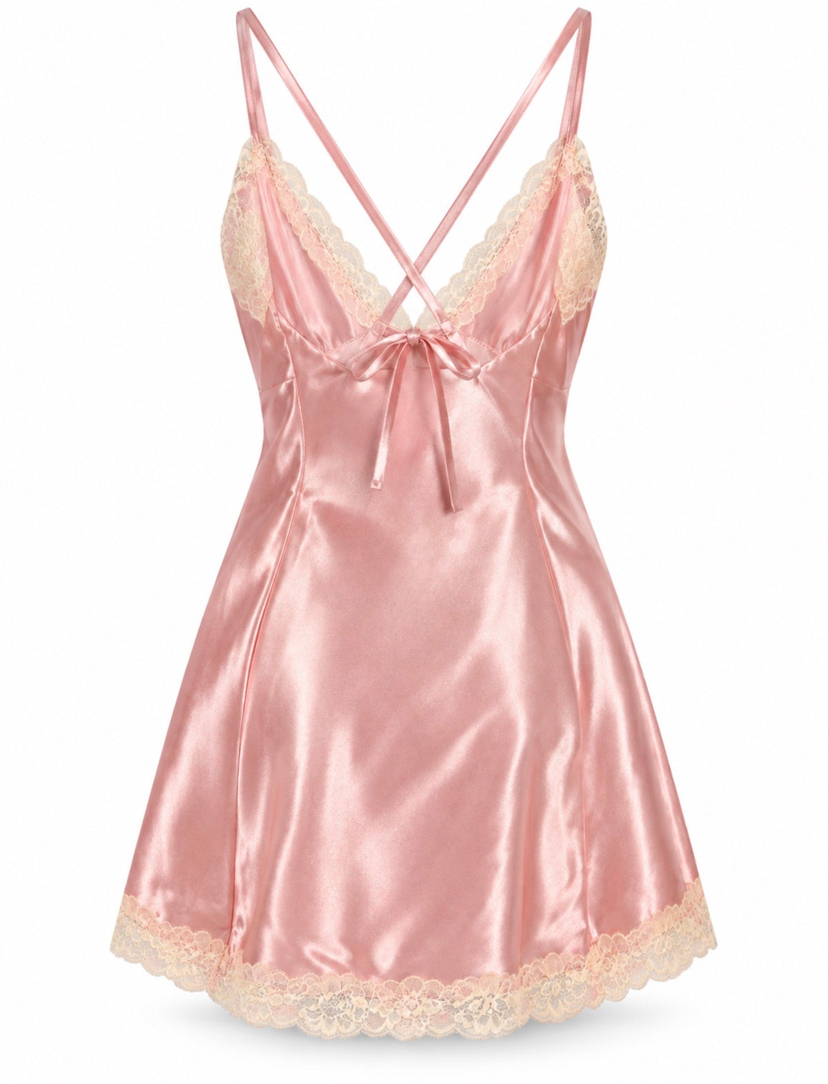 The Lace Affair Satin Chemise